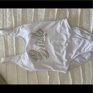 Bride one piece bathing suit